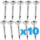 Borne solaire inox lot de 10