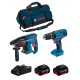 Bosch kit 18v bk207bag (gbh 18v-21 gsb 18v-21 2 x 5,0 ah gal18v-40 sac)