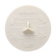 Bouchon universel frisby wirquin blanc cassé diamètre 105 mm pour baignoire, lavabo, évier