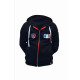 Sweat zippé à capuche - tricots bonnemaille - france boudu bleu