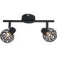 Brillant plafonnier a 2 lumieres brun - 33w