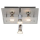 Brilliant ag virginia plafonnier led 250 lumen métal/verre 3 w gu10 chrome pack de 4 [classe énergétique a+]