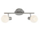 Brilliant g16313/13 philo plafonnier led à 2 lumières métal/verre 3 w e14 acier/verre blanc