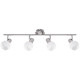 Brilliant g16332/13 plafonnier philo 4l ajustable blanc e14 acier/verre 70 x 20 cm
