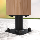 Pied de poteau fixe - Finition noire - Carton de 10 - PPA100PB 