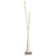 Lampadaire clover, en chrome et cristal