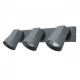 Spot gris techno 3 ampoules 12 cm