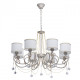 Suspension blanche elegance 8 ampoules 80 cm