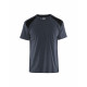 T-shirt bicolore - 33791042 Gris-Foncé-Noir