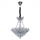 Suspension chromée crystal 6 ampoules 130 cm
