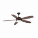 Ventilateur de plafond avec lumière marron vanu 1 ampoule