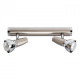Spot chromé techno 2 ampoules 14 cm