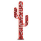 Cactus métal 3 branches origami - Hauteur et couleur au choix Rouge