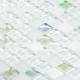 Mosaïque marbre et verre carrée Color - tarif à la plaque de 0,09m² - Couleur au choix Blanc-Bleu-Vert