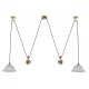 Suspension dorée classic 2 ampoules 71 cm