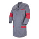 Blouse de travail facity - 9578 - Taille et couleur au choix Gris-Rouge
