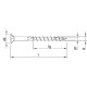 Vis HECO-Topix-Plus - Ø4,5x35mm - Tête Fraisée à poches de fraisage - Filetage Total - PZ2 - Boite de 500 - 60652 