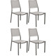 Chaise en aluminium florence (lot de 4) - Couleur au choix Taupe