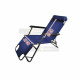 Transat chaise longue jardin plage 3 positions       bleu marine 