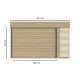 Chalet en bois LUMIO - 2 doubles portes + 3 baies fixes - madriers épais (44mm) - serrure à cylindre - terrasse - garantie 5 ans - Surface en m² au choix 
