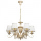 Chandelier beige classic 6 ampoules 85 cm