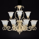 Chandelier beige country 12 ampoules 230 cm 