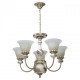 Chandelier blanc country 5 ampoules 83 cm