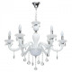 Chandelier blanc elegance 6 ampoules 106 cm