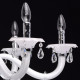 Chandelier blanc elegance 6 ampoules 106 cm 