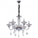 Chandelier blanc elegance 6 ampoules 110 cm