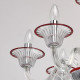 Chandelier blanc elegance 6 ampoules 110 cm 