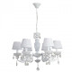 Chandelier blanc elegance 6 ampoules 90 cm