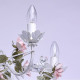 Chandelier blanc flora 5 ampoules 123 cm 