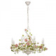 Chandelier blanc flora 8 ampoules 130 cm