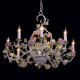 Chandelier blanc flora 8 ampoules 130 cm 