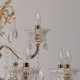 Chandelier doré crystal 12 ampoules 130 cm 