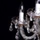 Chandelier doré crystal 6 ampoules 80 cm 