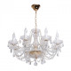 Chandelier doré crystal 8 ampoules 85 cm
