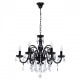 Chandelier noir classic 6 ampoules 100 cm