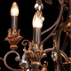 Chandelier noir country 12 ampoules 235 cm 