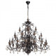 Chandelier noir country 28 ampoules 245 cm