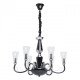Chandelier noir elegance 6 ampoules 132 cm