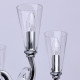 Chandelier noir elegance 6 ampoules 132 cm 