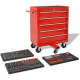 Vidaxl chariot à outils pour atelier avec 269 acier rouge