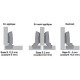 Charnière INTERMAT pousse-lache TH 42 à VISSER, ouverture 110° A visser TH 42 B-3.5mm (coudure 16 mm) CG3930481 