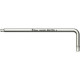 Clé coudée à 6 pans, à tête sphérique, acier inoxydable, Cote s/plats : 8 mm, Long. des branches 200 x 36 mm