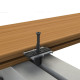 Clip terrasse bois cobra tee-al - 90 clips + vis 4x40mm - structural - pour lames rainurée bois et bois composite - stable, facile à poser & résistant 
