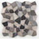 Mosaïque pierre naturelle crush - 30x30x0.8cm - Couleur au choix Gris