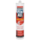 Colle et mastic neutre fix all high tack clear polymère transparent carton de 12 cartouches de 290ml