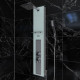 Colonne de douche à hydromassage 22x125cm - Verre Trempé avec plaque Inox - ALPHA WHITE Aurlane - COL043